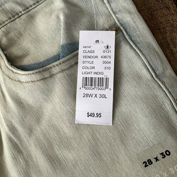 Pacsun light indigo denim jeans stacked skinny high waist men's 28 - Picture 3 of 11